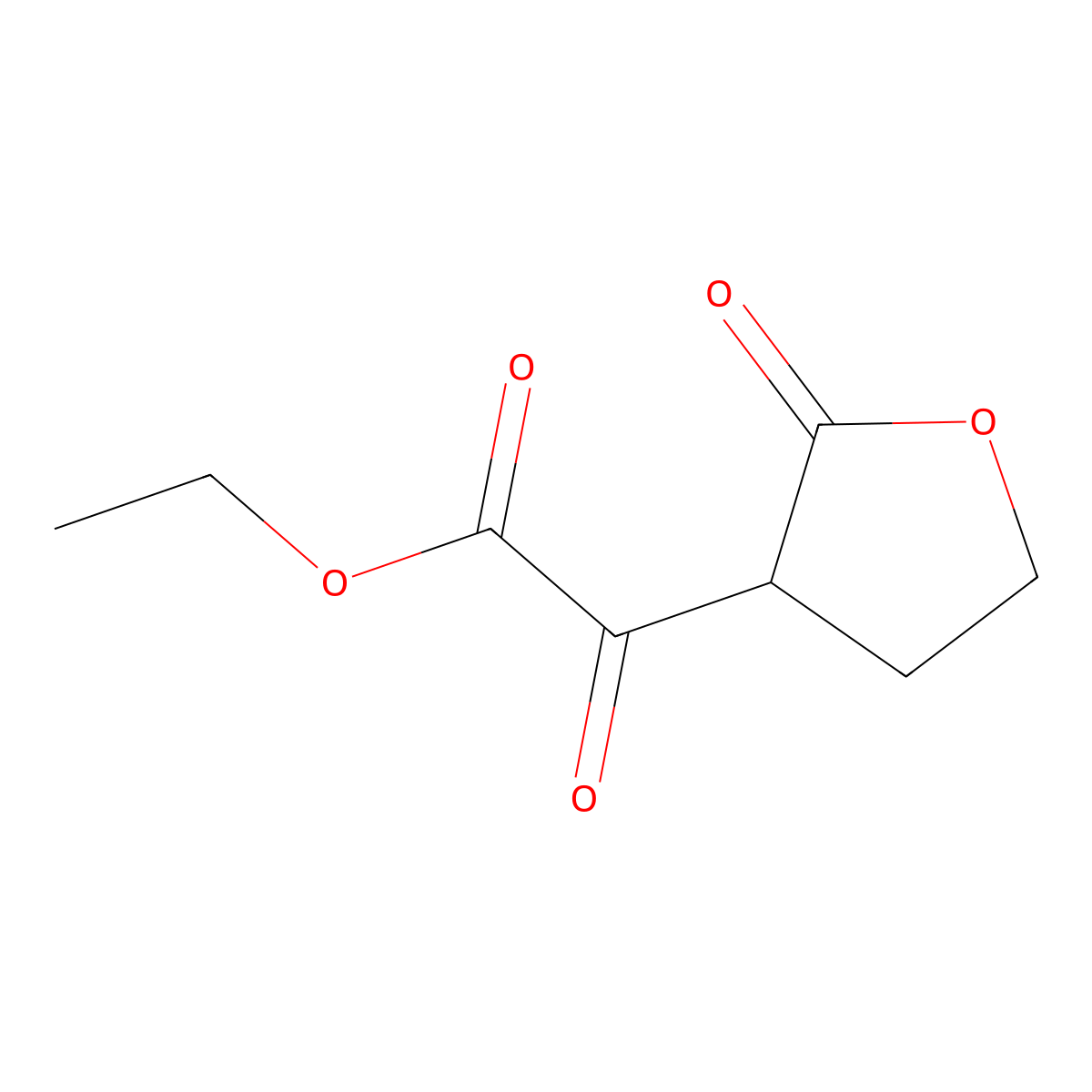 Ethyl 2-oxo-2-(2-oxooxolan-3-yl)acetate molecular structure, CAS 42564-36-3