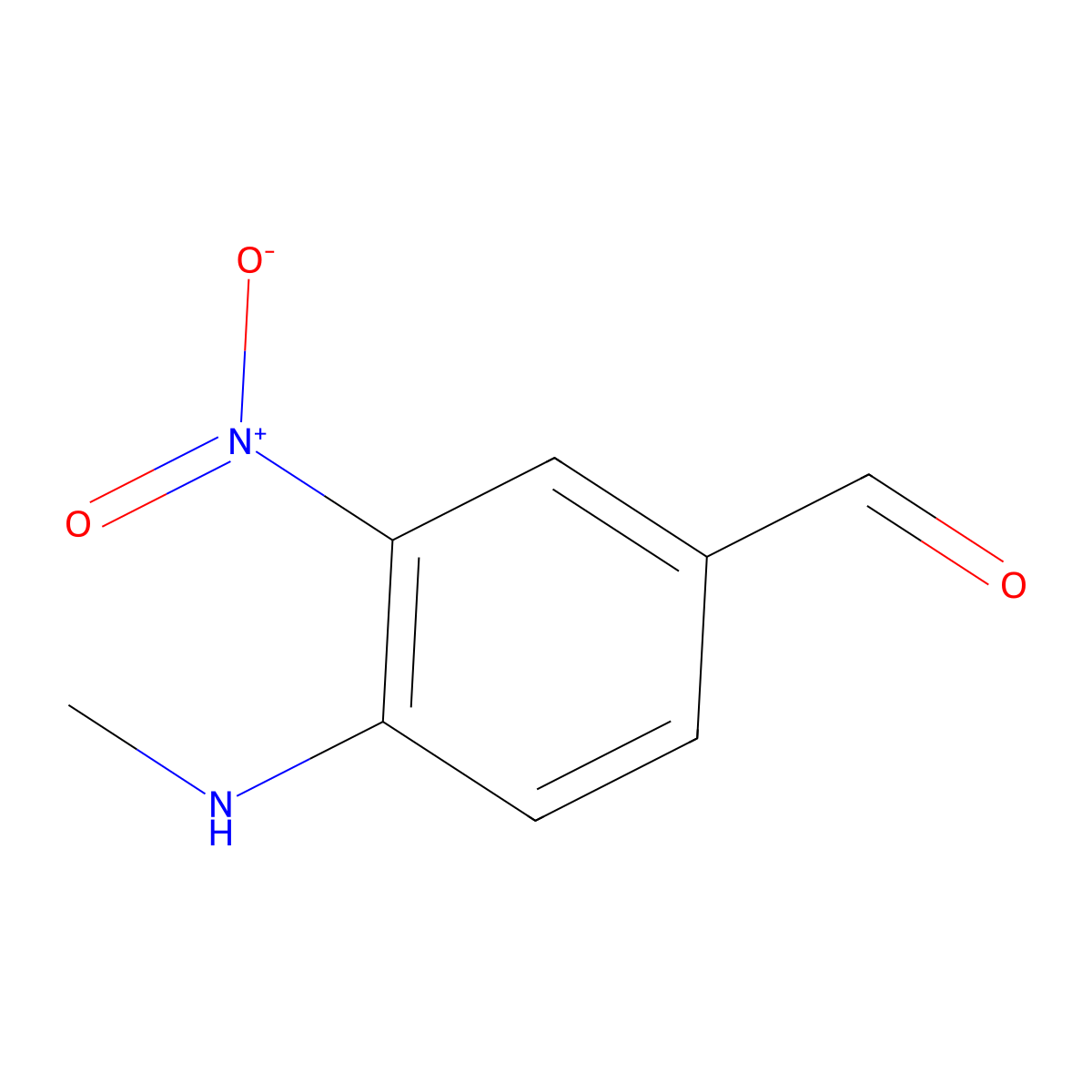 4-(Methylamino)-3-nitrobenzaldehyde molecular structure, CAS 42564-41-0