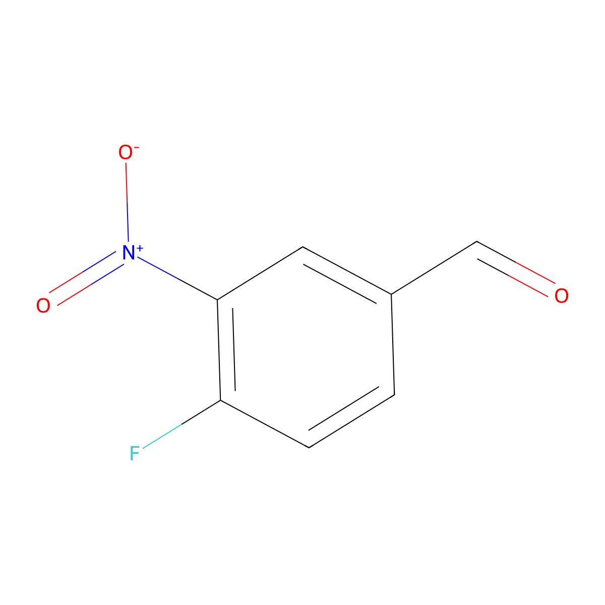 4-Fluoro-3-nitrobenzaldehyde molecular structure, CAS 42564-51-2