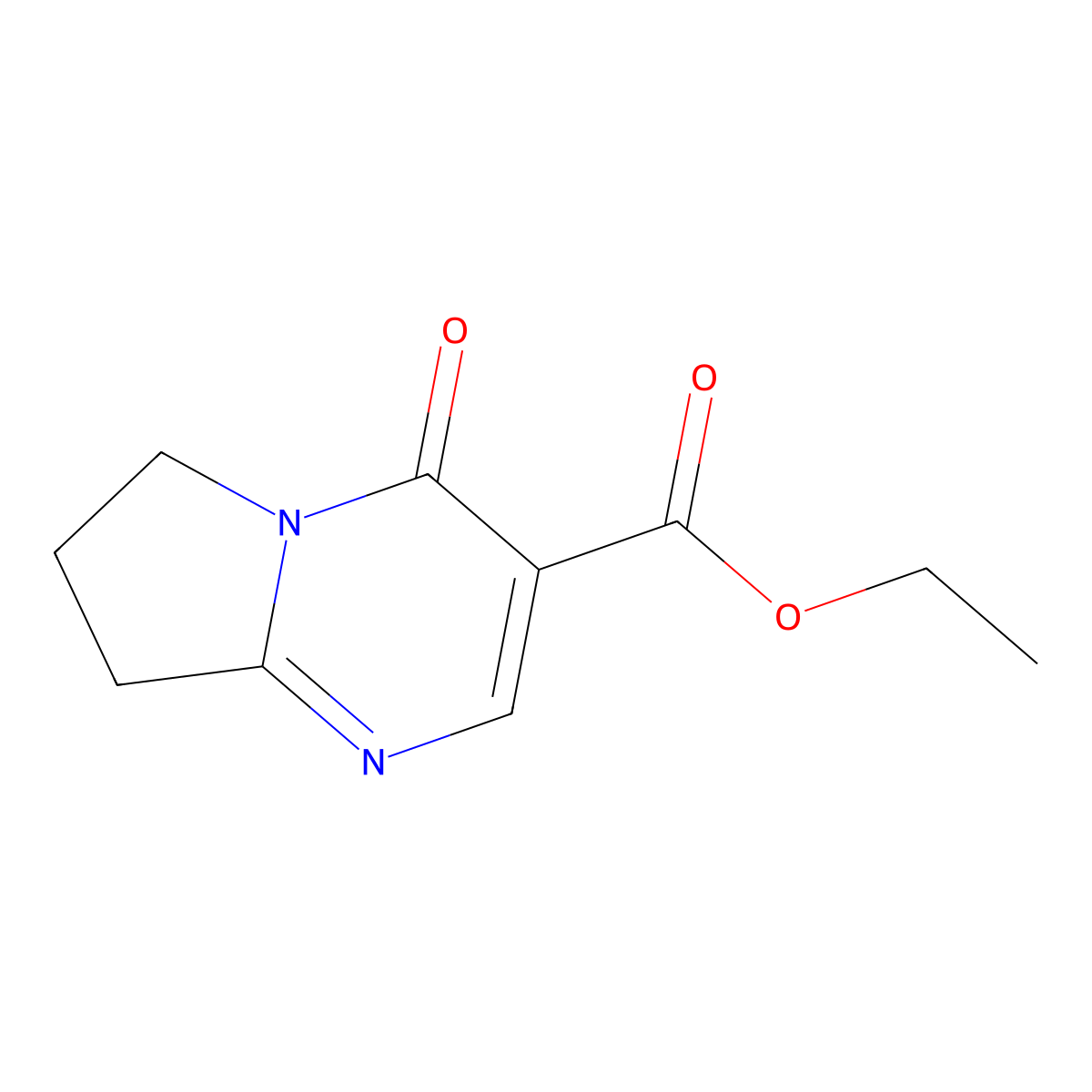 Ethyl 4-Oxo-4,6,7,8-tetrahydropyrrolo[1,2-a]pyrimidine-3-carboxylate molecular structure, CAS 42564-93-2