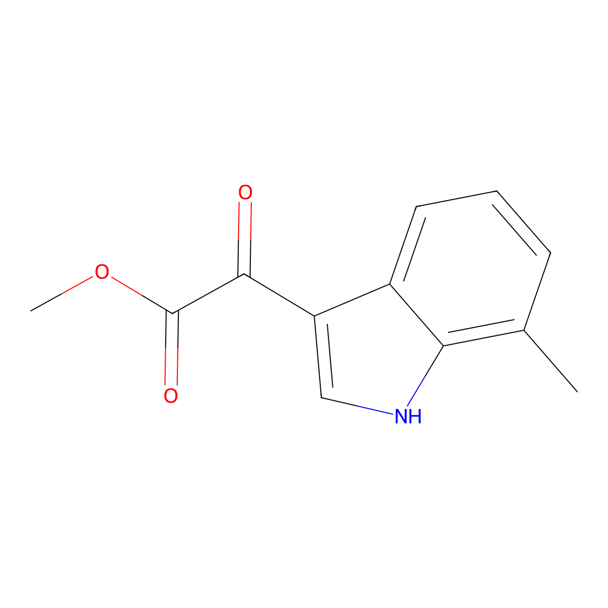 Methyl 7-methyl-alpha-oxo-1H-indole-3-acetate molecular structure, CAS 425640-13-7