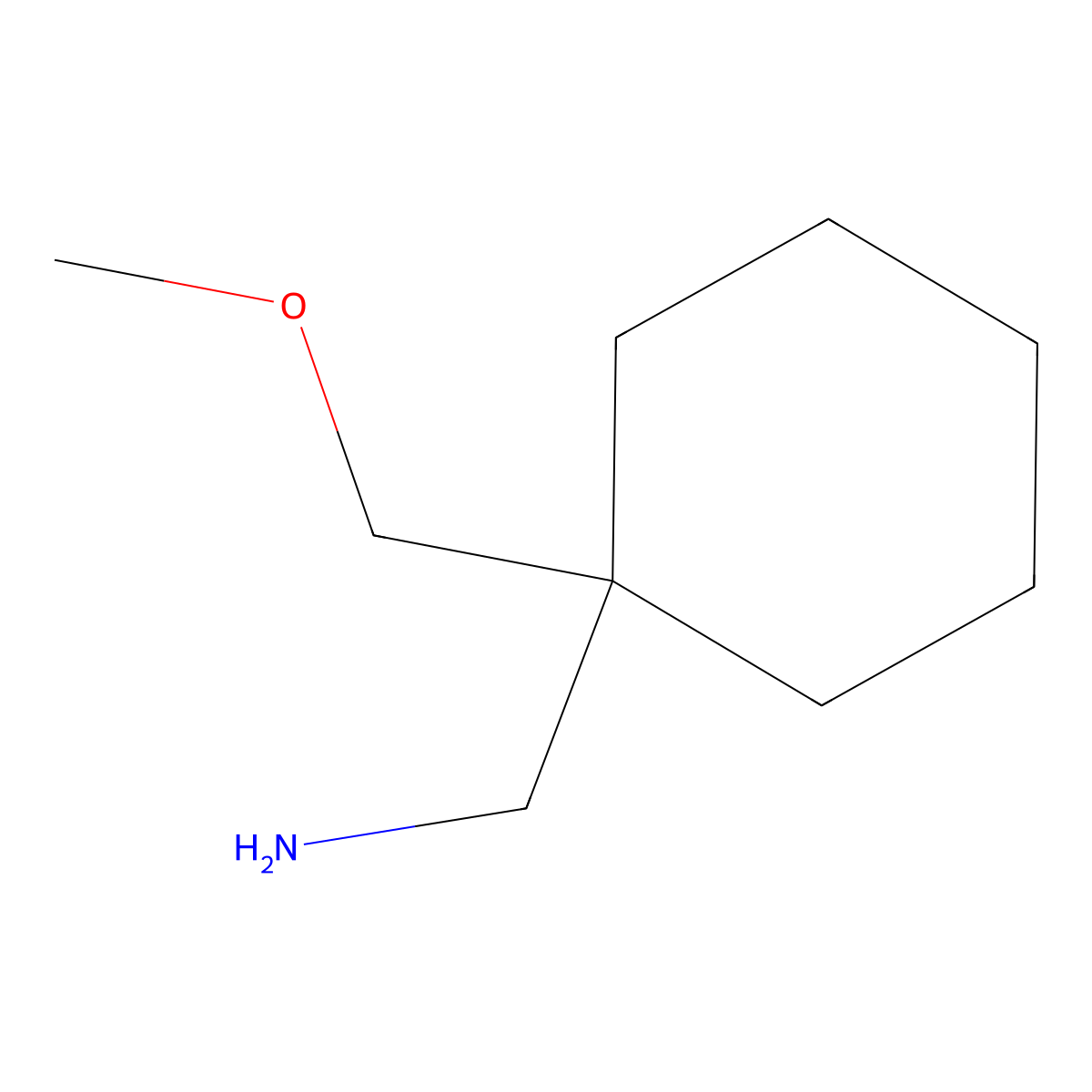 [1-(Methoxymethyl)cyclohexyl]methanamine molecular structure, CAS 425641-34-5