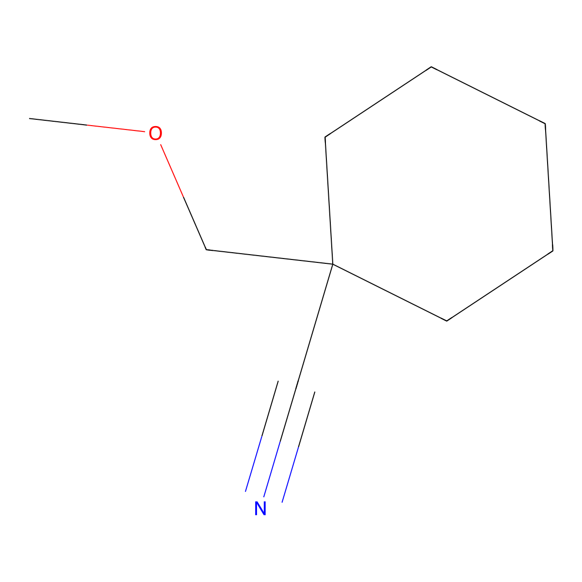 1-(Methoxymethyl)cyclohexane-1-carbonitrile molecular structure, CAS 425641-45-8