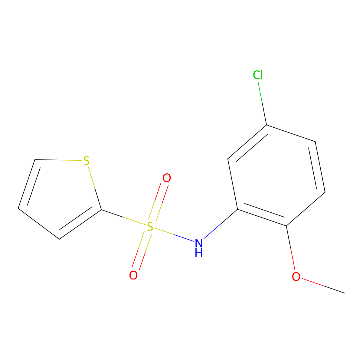 N-(5-chloro-2-methoxyphenyl)thiophene-2-sulfonamide molecular structure, CAS 425645-90-5