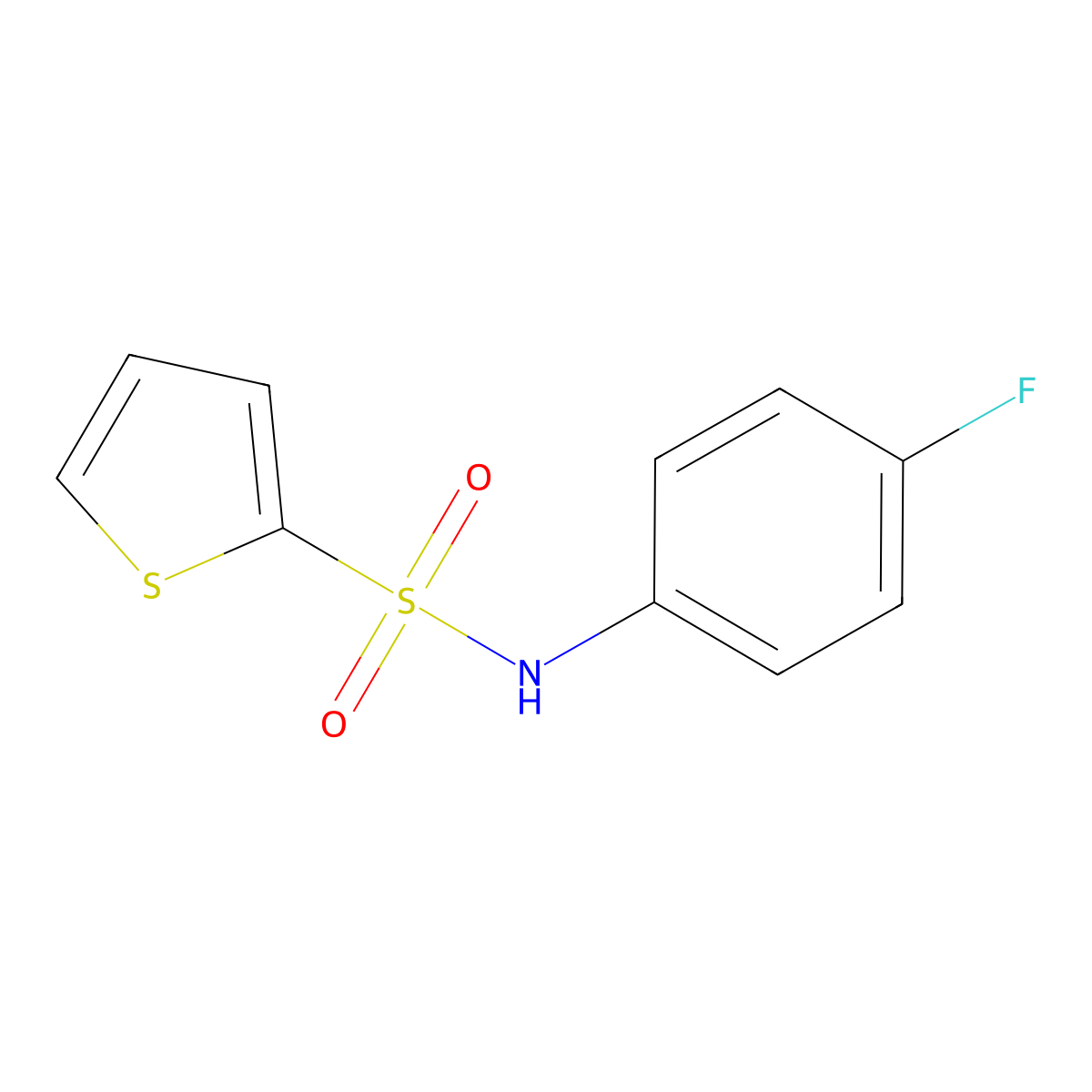 N-(4-fluorophenyl)thiophene-2-sulfonamide molecular structure, CAS 425646-57-7