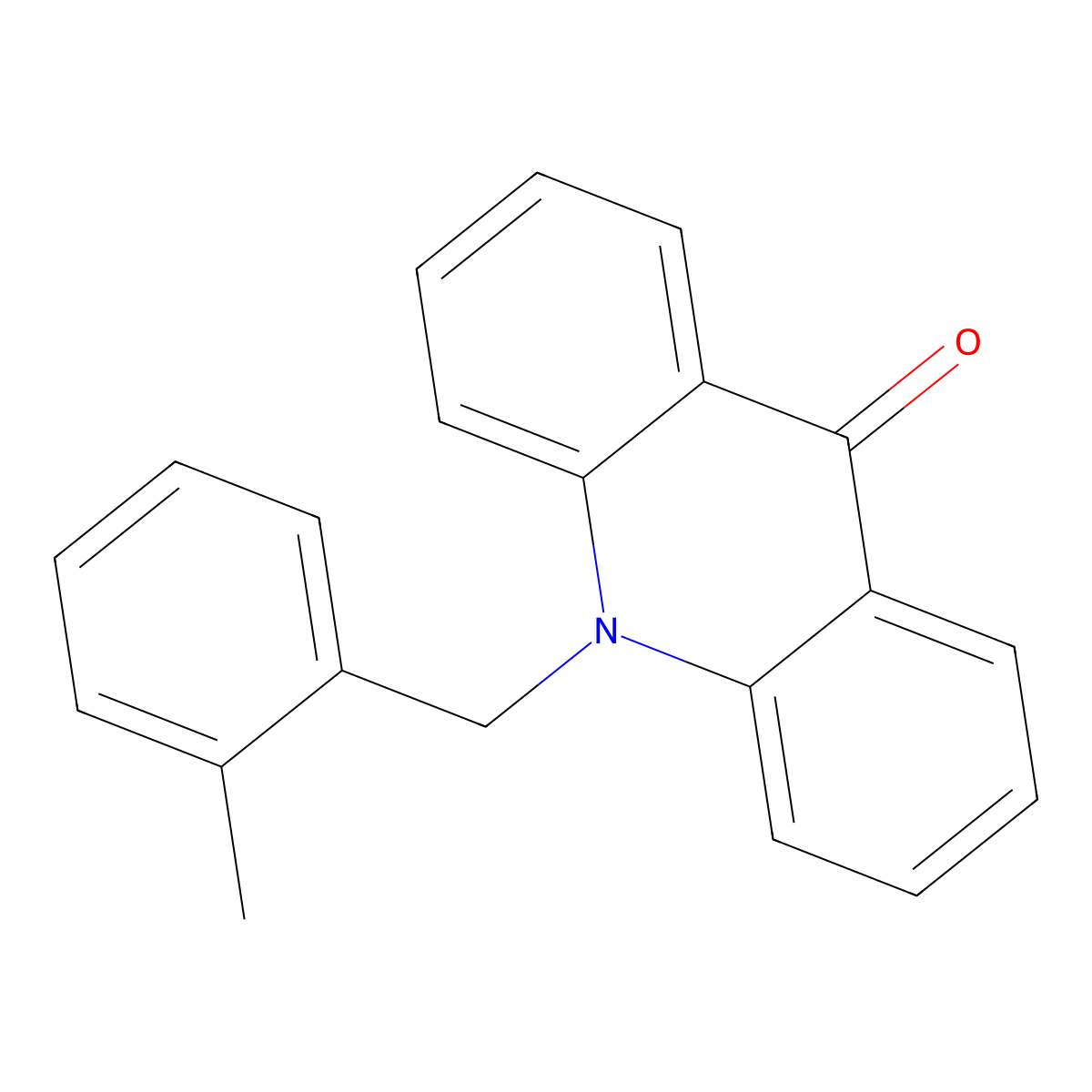 10-(2-Methyl-benzyl)-10H-acridin-9-one molecular structure, CAS 425646-81-7