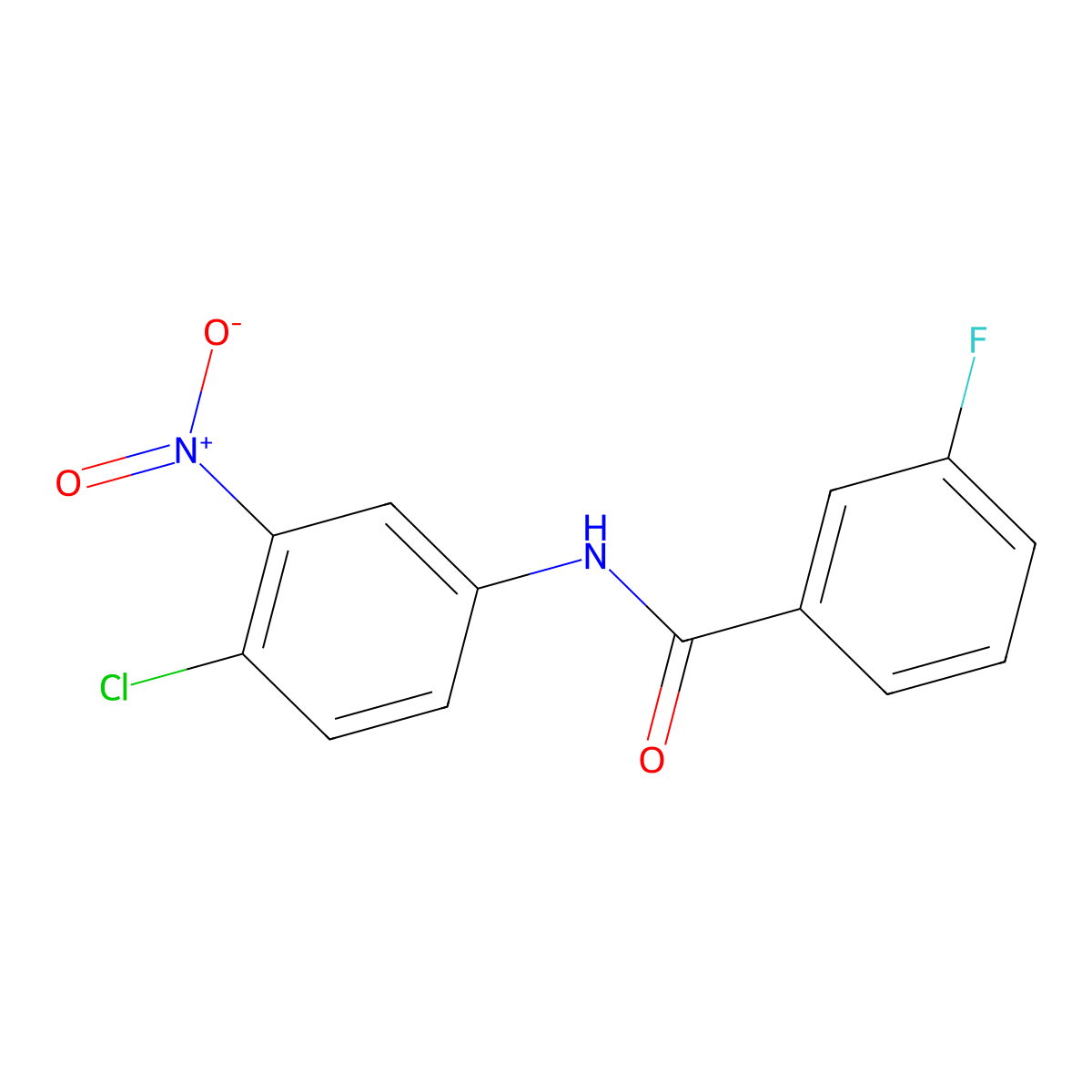 N-(4-chloro-3-nitrophenyl)-3-fluorobenzamide molecular structure, CAS 425647-14-9