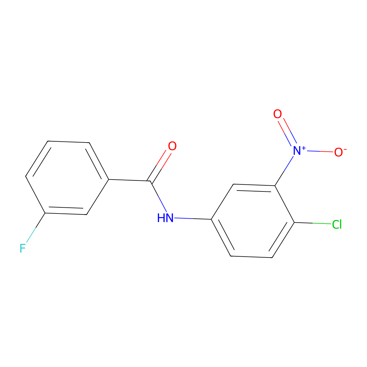 N-(4-chloro-3-nitrophenyl)-3-fluorobenzamide molecular structure, CAS 425647-14-9