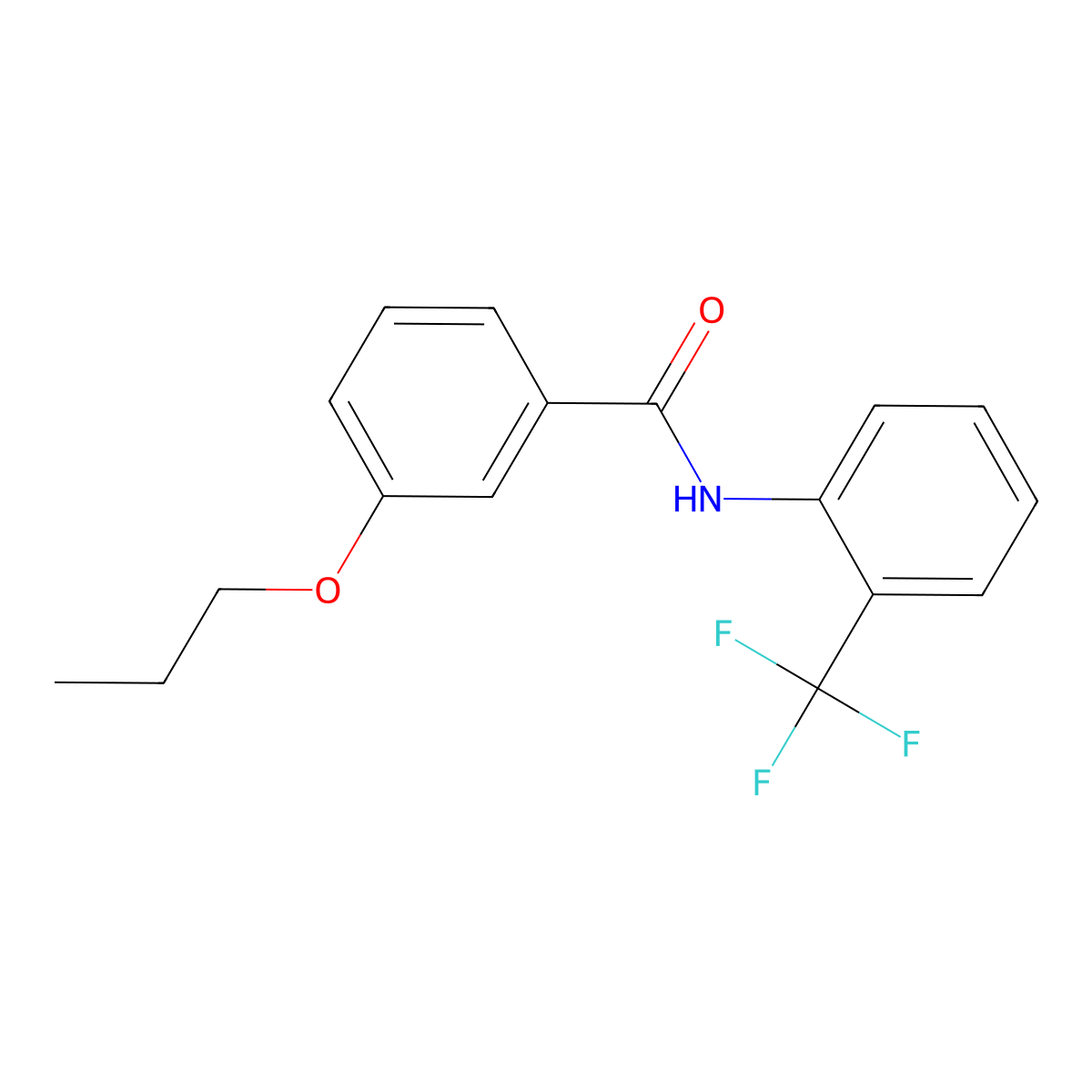 3-propoxy-N-[2-(trifluoromethyl)phenyl]benzamide molecular structure, CAS 425647-41-2