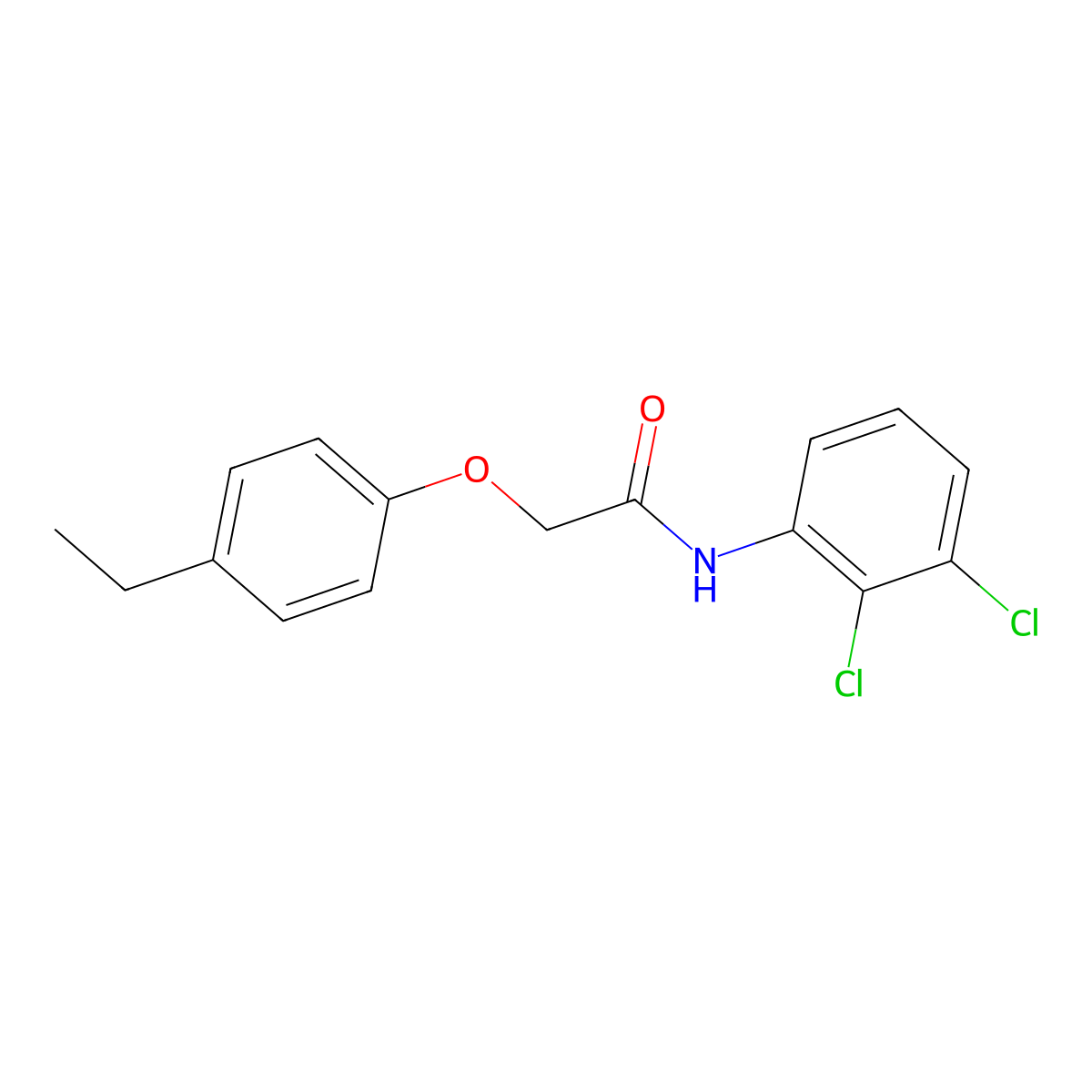 N-(2,3-dichlorophenyl)-2-(4-ethylphenoxy)acetamide molecular structure, CAS 425647-43-4