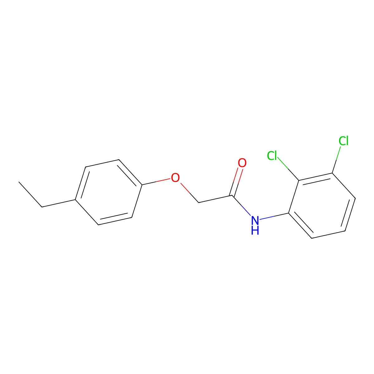 N-(2,3-dichlorophenyl)-2-(4-ethylphenoxy)acetamide molecular structure, CAS 425647-43-4