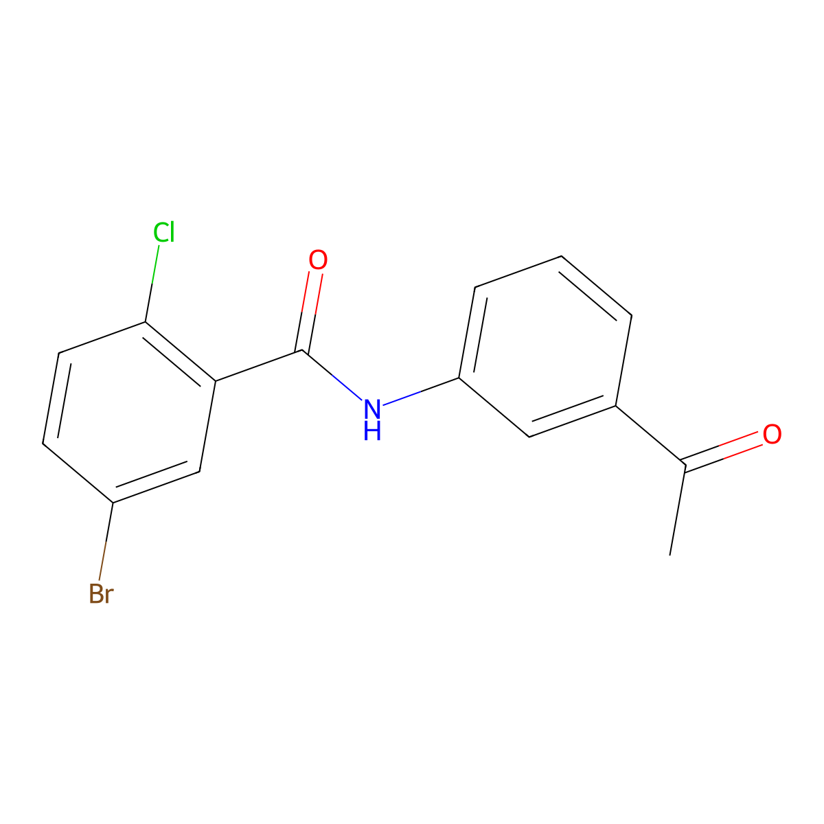 N-(3-acetylphenyl)-5-bromo-2-chlorobenzamide molecular structure, CAS 425647-84-3