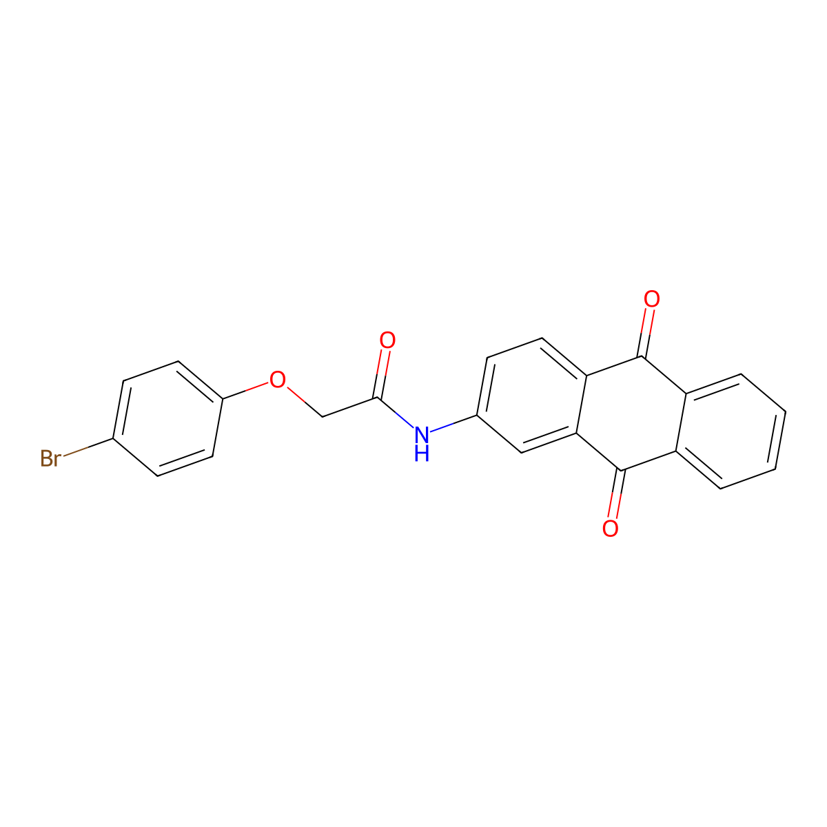 2-(4-bromophenoxy)-N-(9,10-dioxo-9,10-dihydroanthracen-2-yl)acetamide molecular structure, CAS 425648-71-1