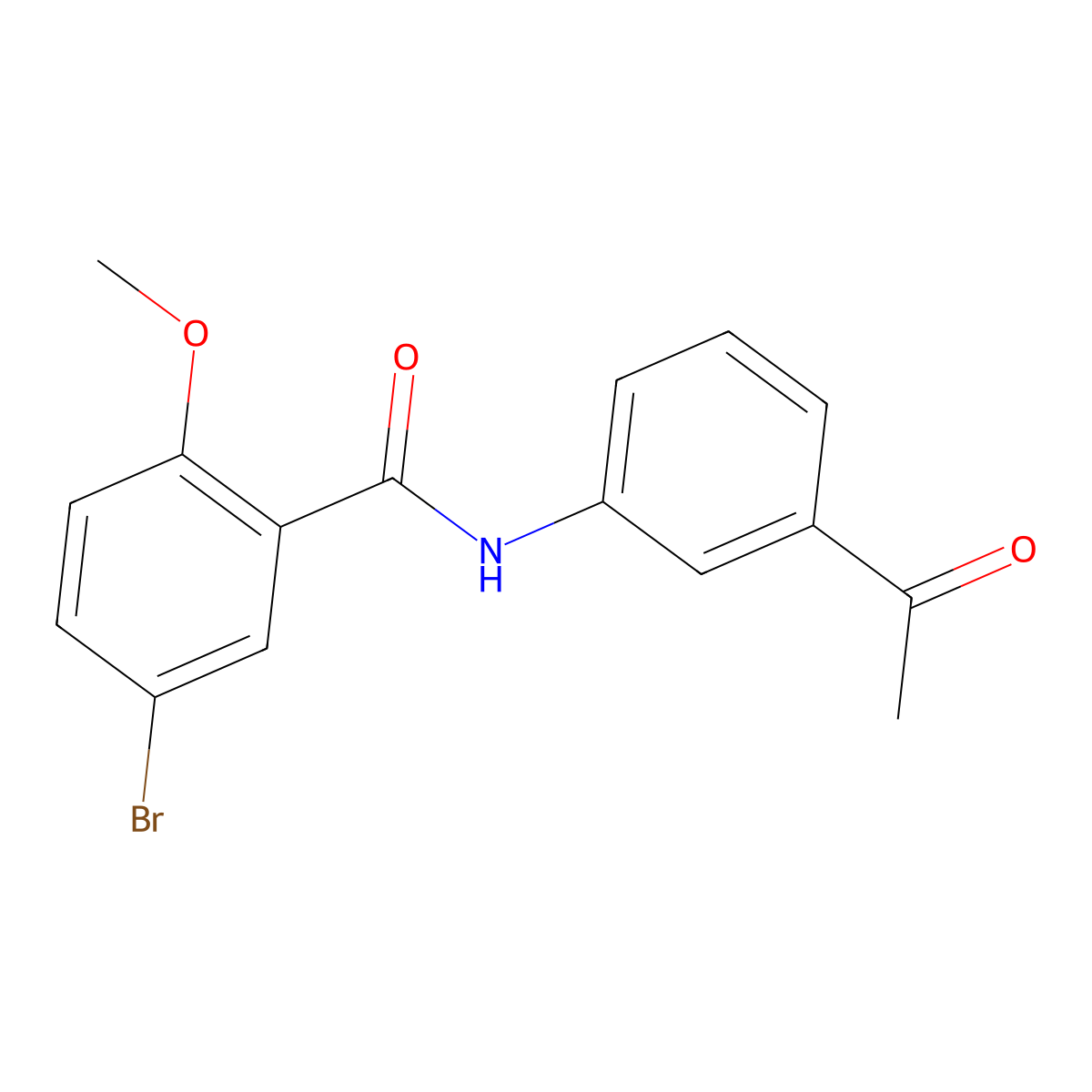 N-(3-acetylphenyl)-5-bromo-2-methoxybenzamide molecular structure, CAS 425648-77-7