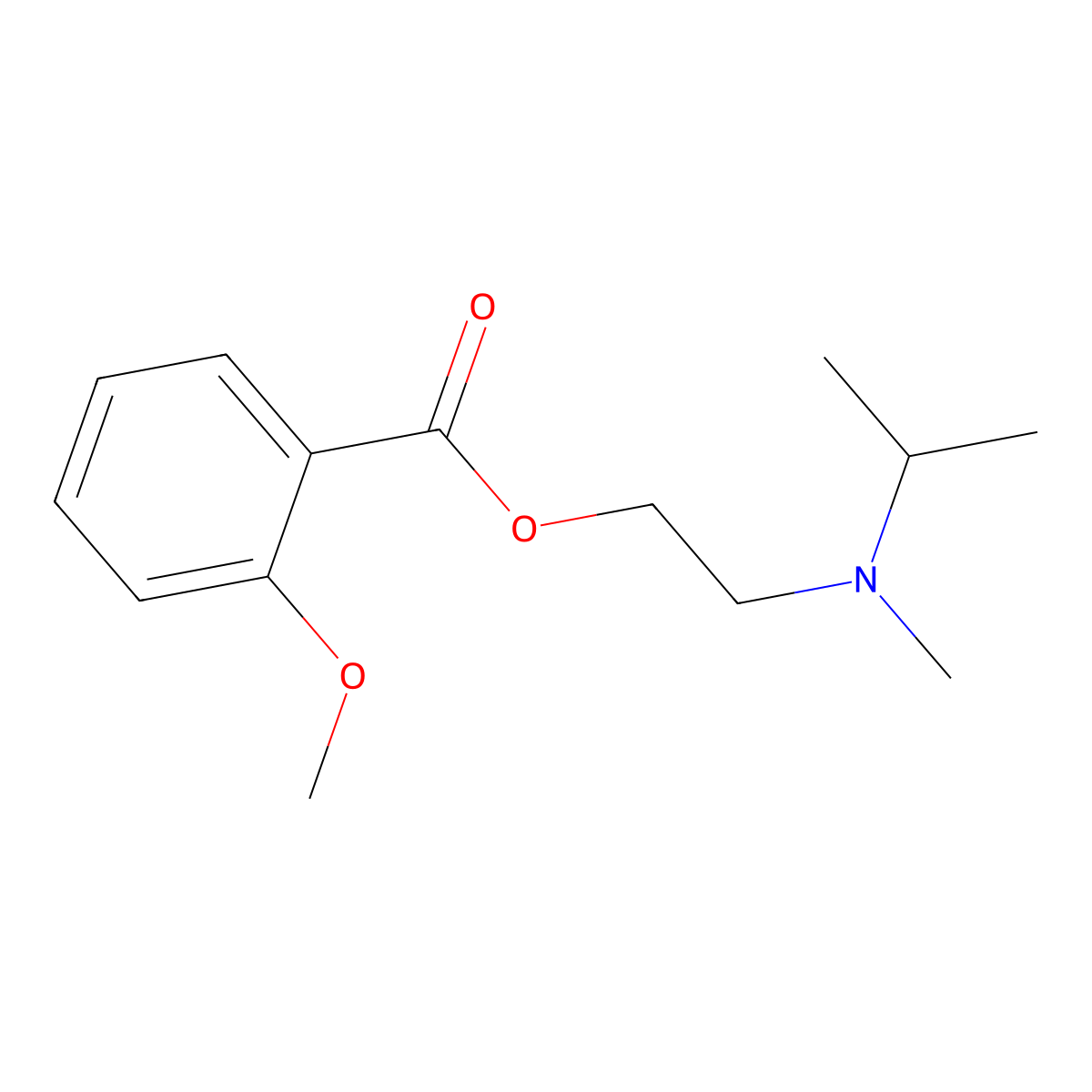 2-[Methyl(propan-2-yl)amino]ethyl 2-methoxybenzoate molecular structure, CAS 425649-14-5