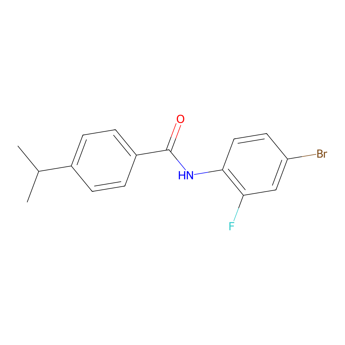 N-(4-bromo-2-fluorophenyl)-4-propan-2-ylbenzamide molecular structure, CAS 425649-59-8