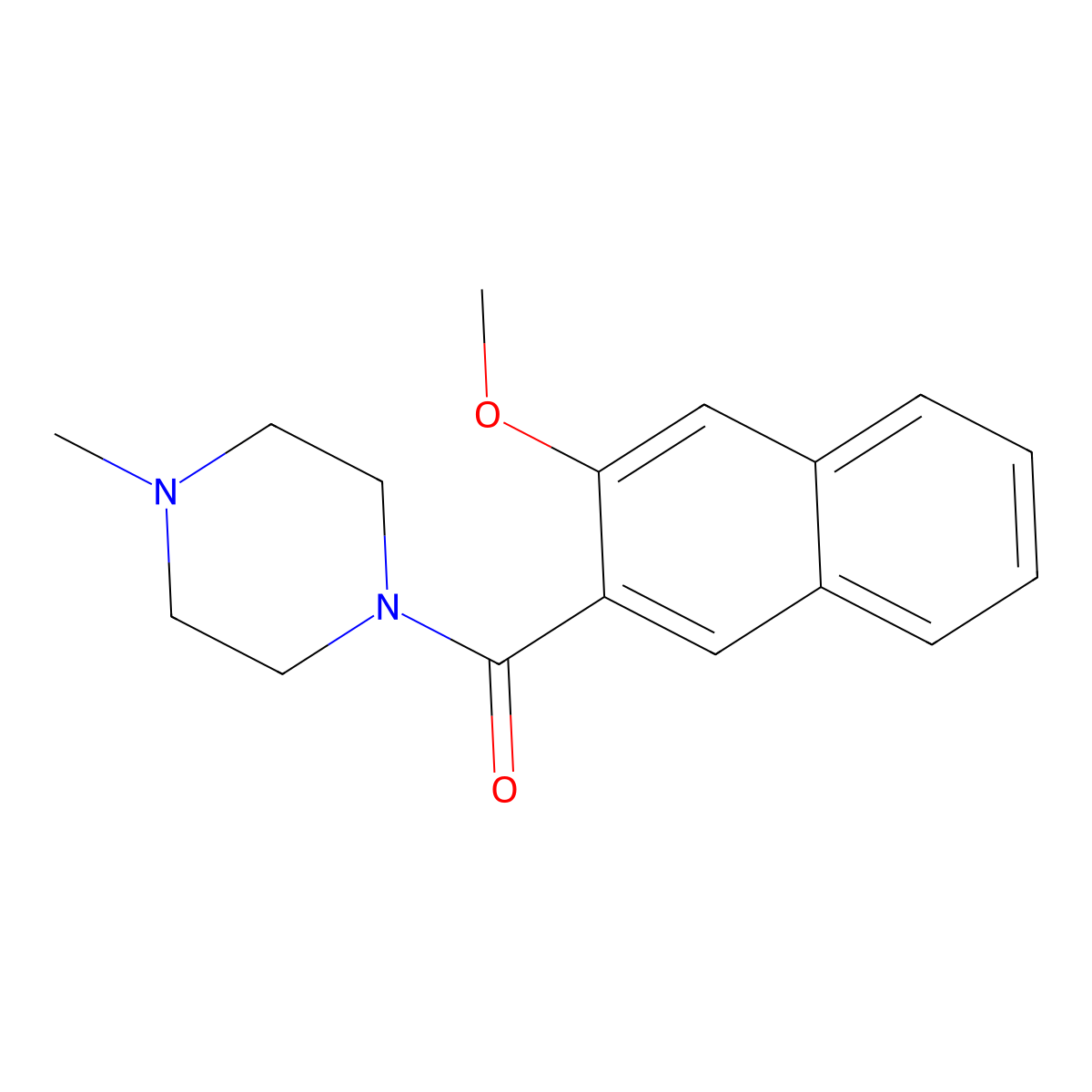 (3-Methoxynaphthalen-2-yl)(4-methylpiperazin-1-yl)methanone molecular structure, CAS 425649-65-6