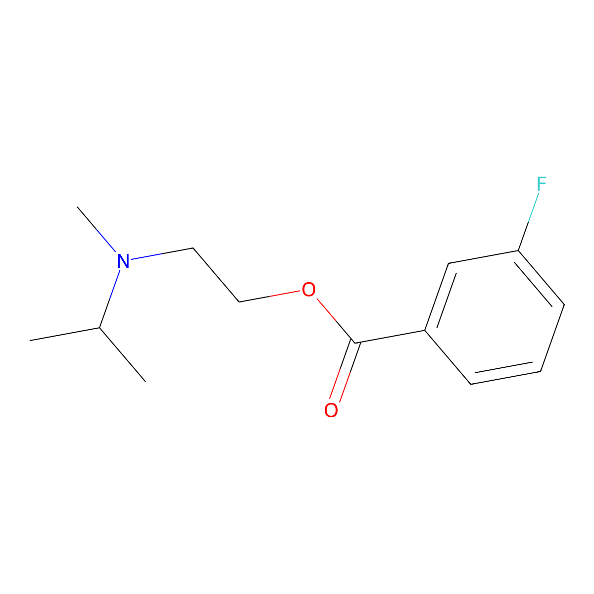2-(Isopropyl(methyl)amino)ethyl 3-fluorobenzoate molecular structure, CAS 425649-98-5