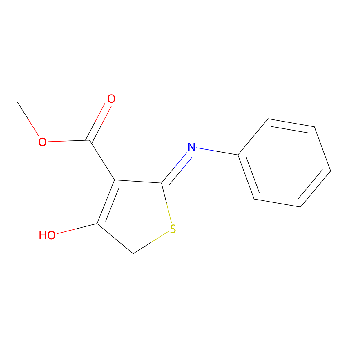 Methyl 2-anilino-4-oxo-4,5-dihydrothiophene-3-carboxylate molecular structure, CAS 425650-26-6