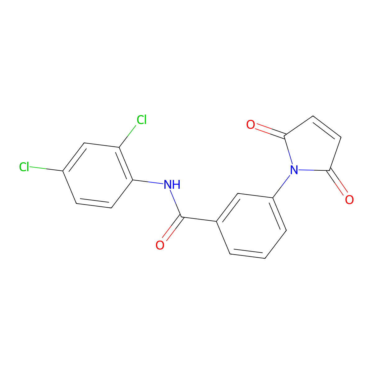 N-(2,4-dichlorophenyl)-3-(2,5-dioxopyrrol-1-yl)benzamide molecular structure, CAS 425650-27-7