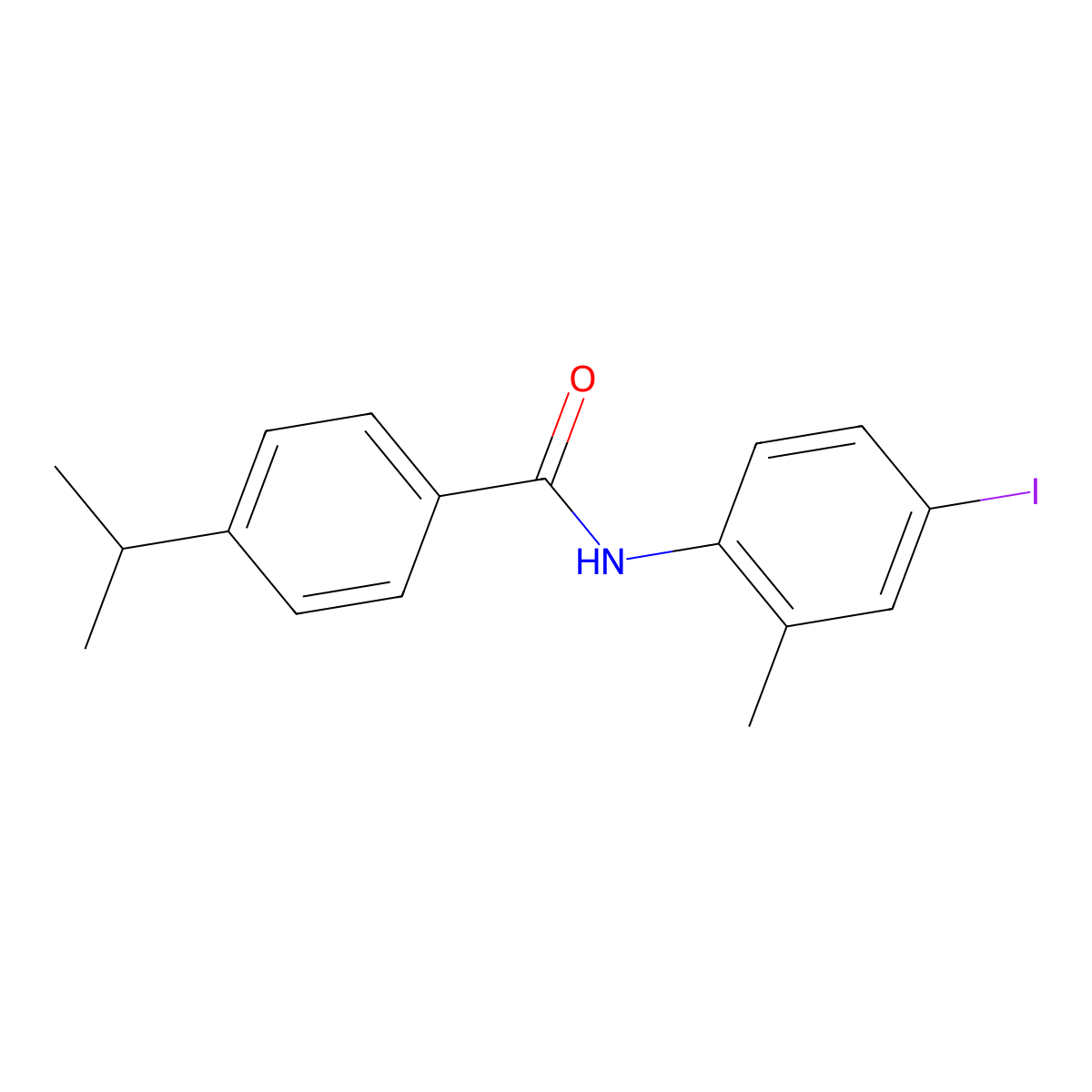 N-(4-iodo-2-methylphenyl)-4-propan-2-ylbenzamide molecular structure, CAS 425651-11-2