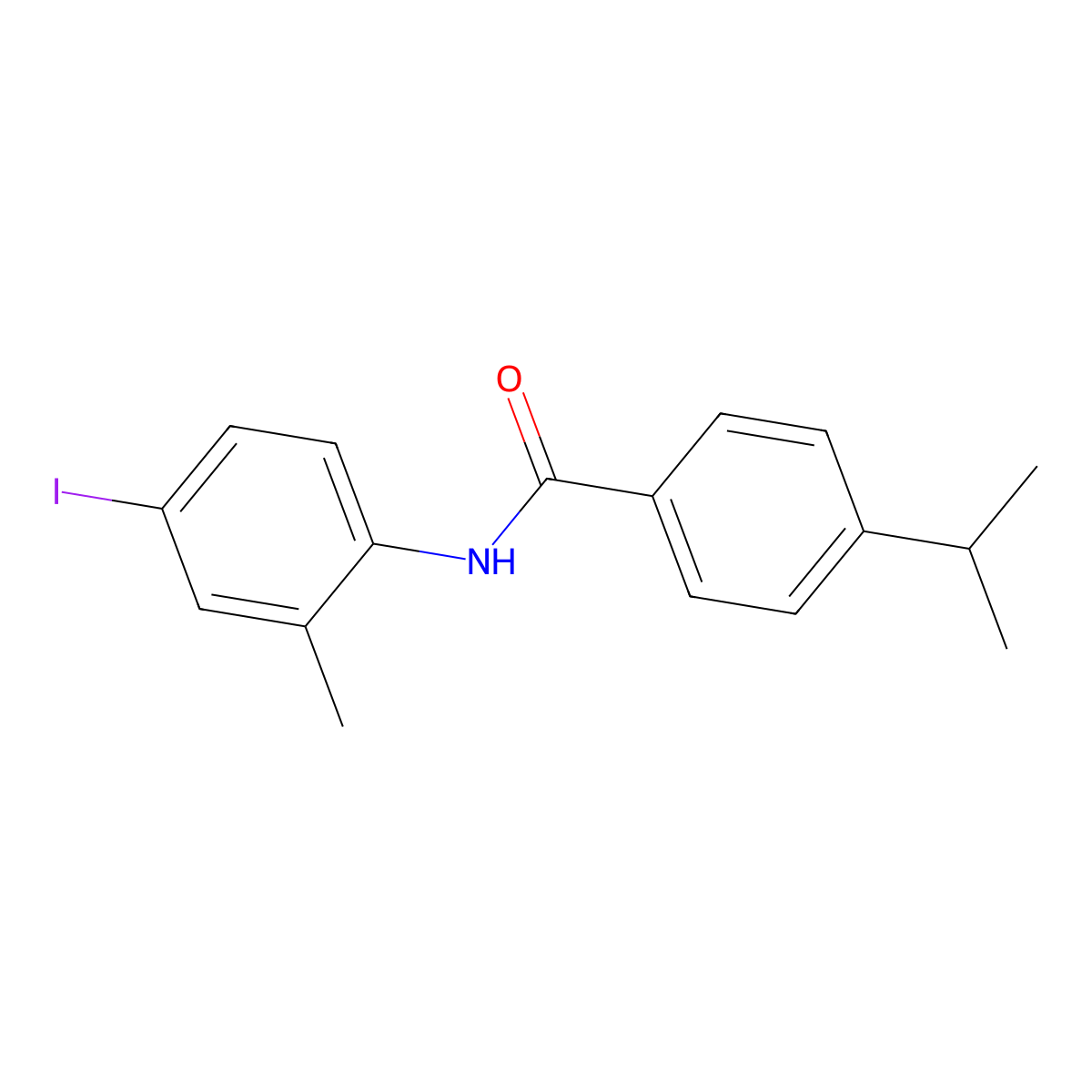 N-(4-iodo-2-methylphenyl)-4-propan-2-ylbenzamide molecular structure, CAS 425651-11-2