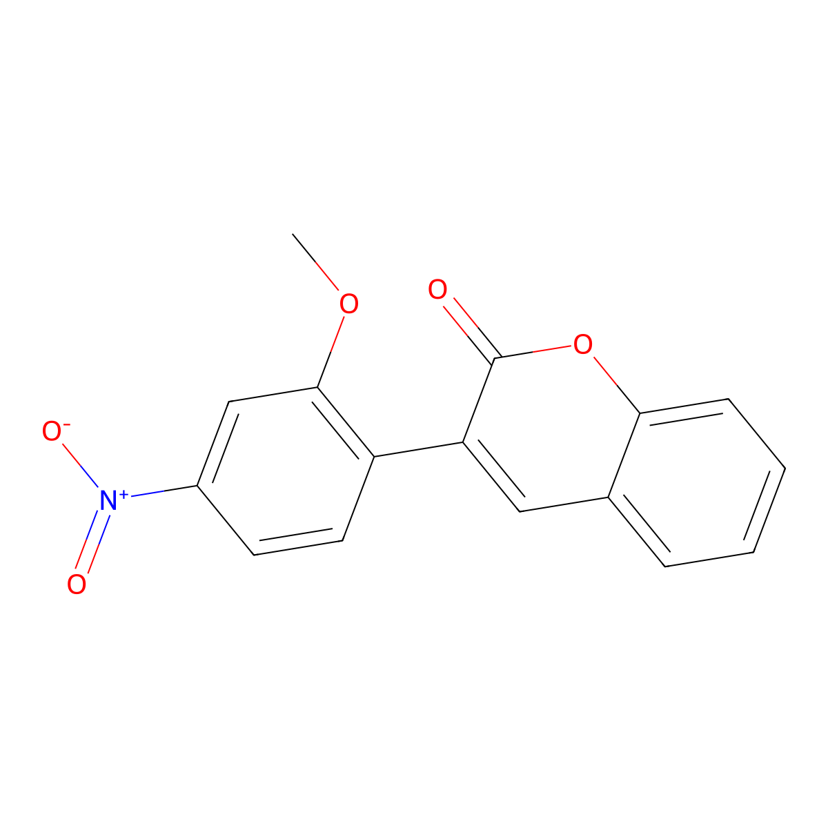 3-(2-methoxy-4-nitrophenyl)-2H-chromen-2-one molecular structure, CAS 425651-30-5