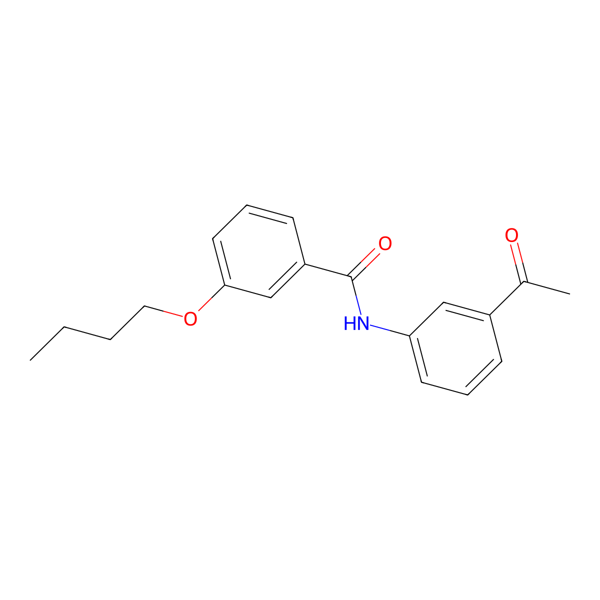 N-(3-acetylphenyl)-3-butoxybenzamide molecular structure, CAS 425651-53-2