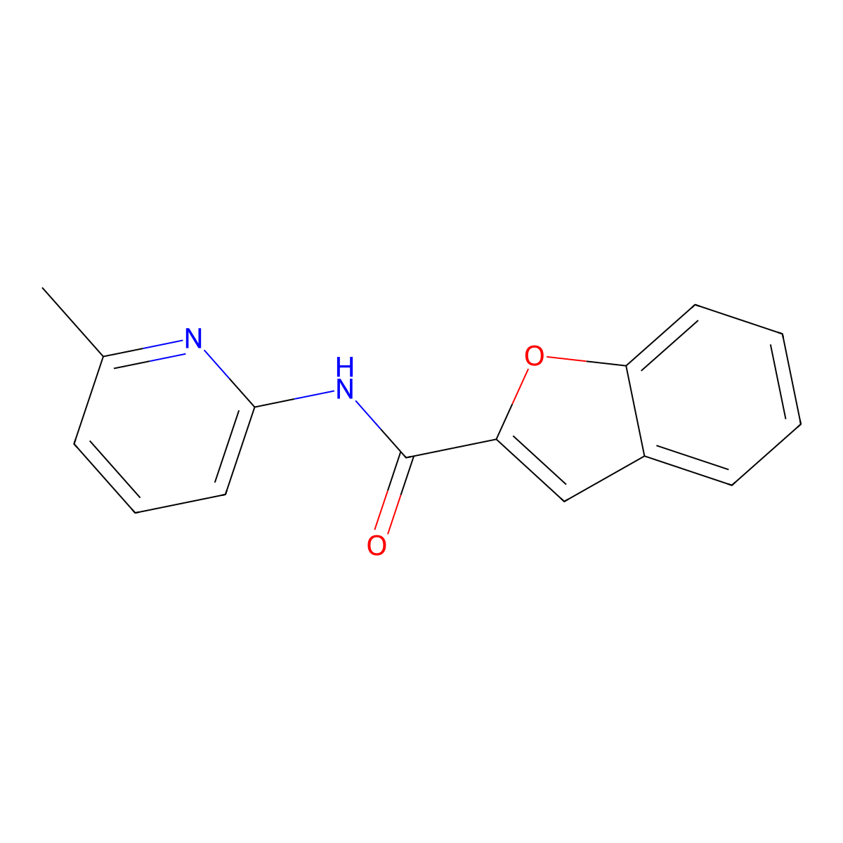 2-Benzofurancarboxamide,N-(6-methyl-2-pyridinyl)-(9CI) molecular structure, CAS 425651-59-8