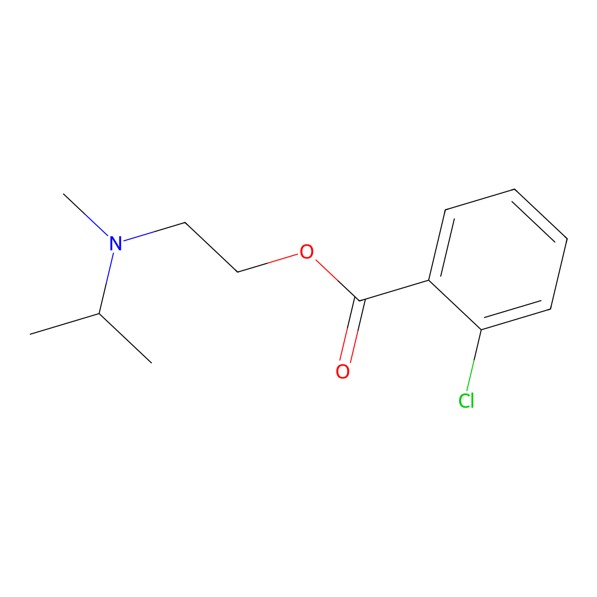 2-[Methyl(propan-2-yl)amino]ethyl 2-chlorobenzoate molecular structure, CAS 425652-05-7