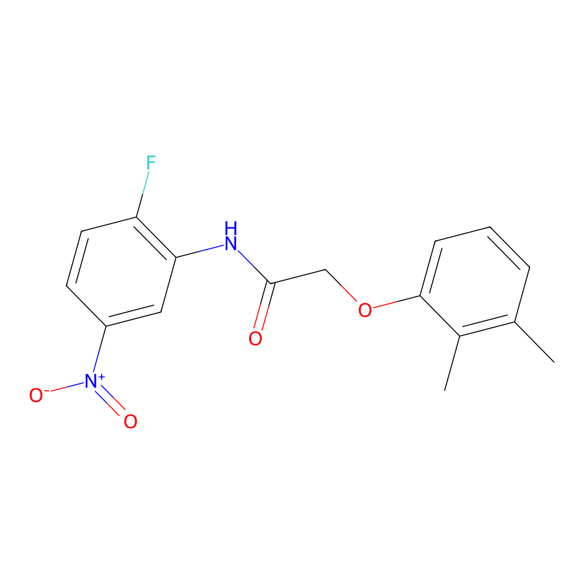 2-(2,3-dimethylphenoxy)-N-(2-fluoro-5-nitrophenyl)acetamide molecular structure, CAS 425653-30-1