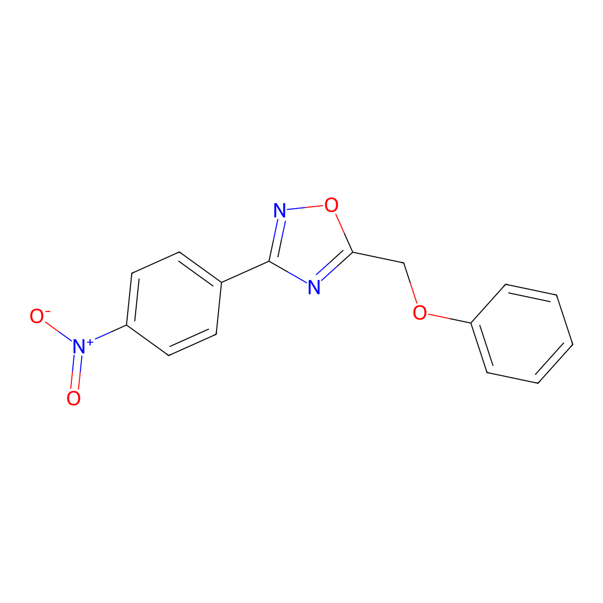 3-(4-Nitrophenyl)-5-(phenoxymethyl)-1,2,4-oxadiazole molecular structure, CAS 425653-47-0