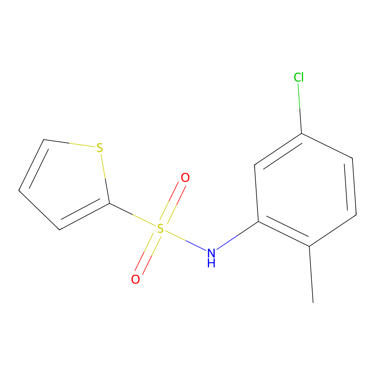 N-(5-chloro-2-methylphenyl)-2-thiophenesulfonamide molecular structure, CAS 425653-56-1