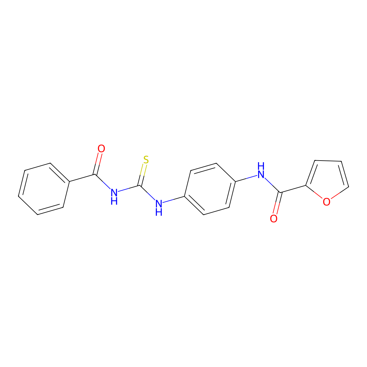 N-[4-(benzoylcarbamothioylamino)phenyl]furan-2-carboxamide molecular structure, CAS 425653-72-1