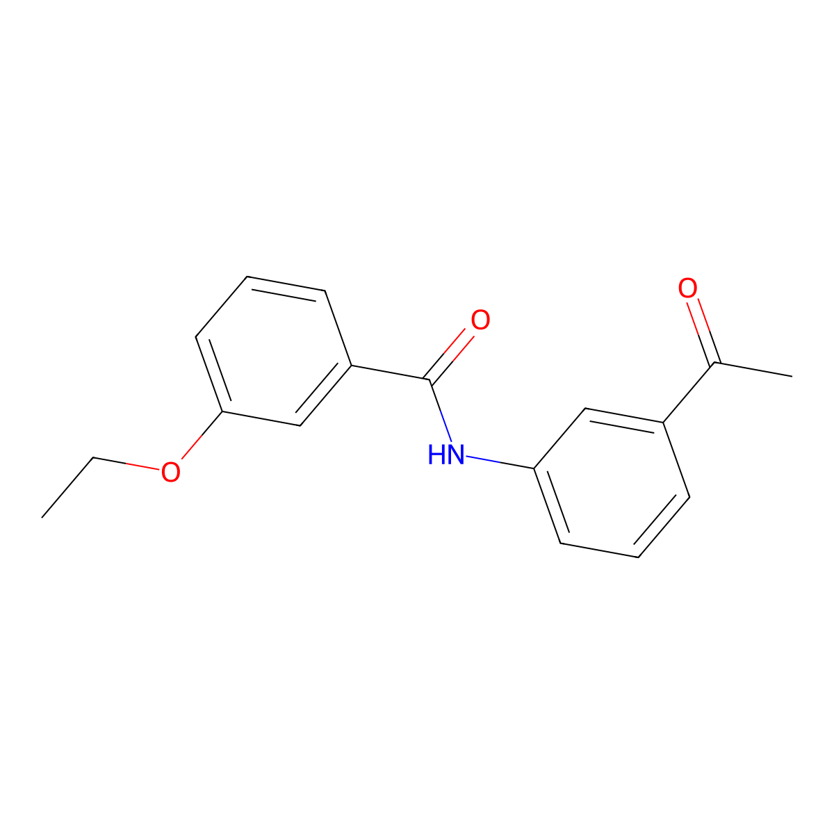 N-(3-acetylphenyl)-3-ethoxybenzamide molecular structure, CAS 425654-78-0