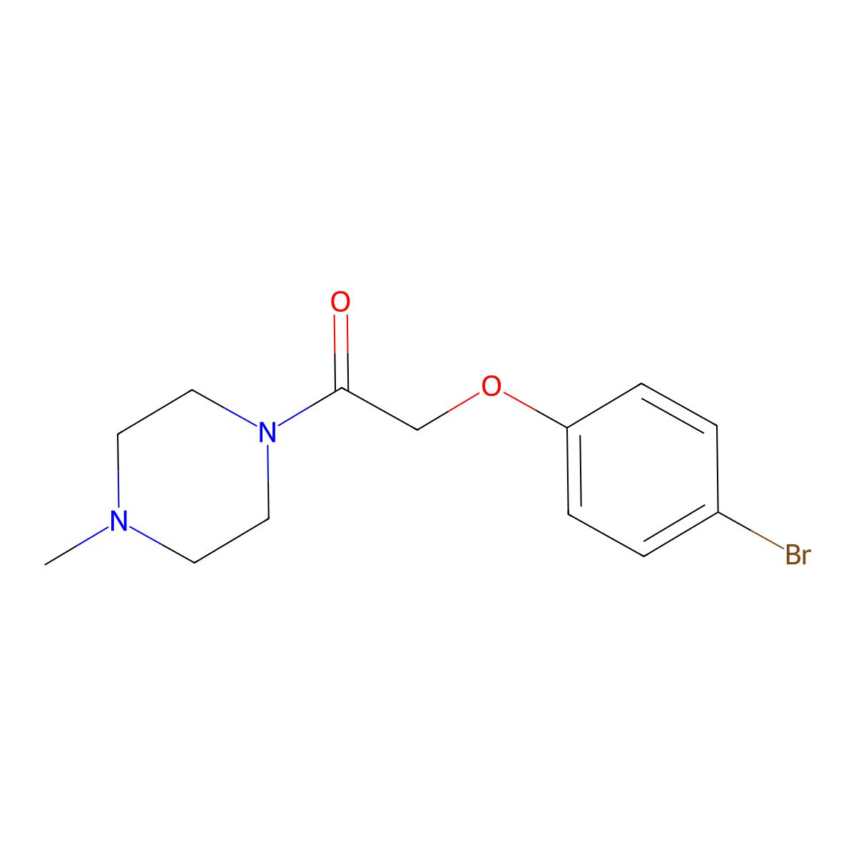 1-[(4-Bromophenoxy)acetyl]-4-methylpiperazine molecular structure, CAS 425655-02-3