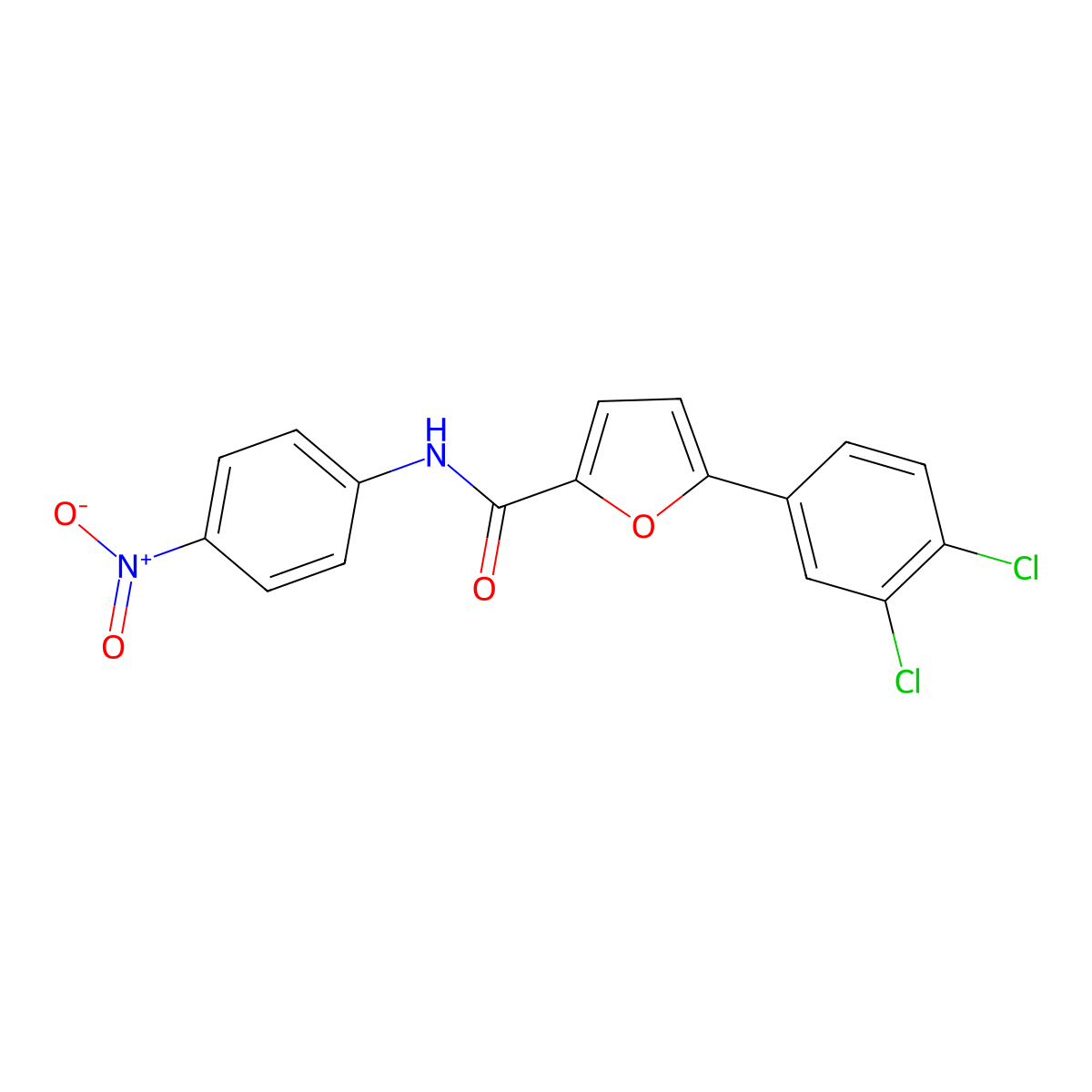 5-(3,4-dichlorophenyl)-N-(4-nitrophenyl)furan-2-carboxamide molecular structure, CAS 425655-18-1
