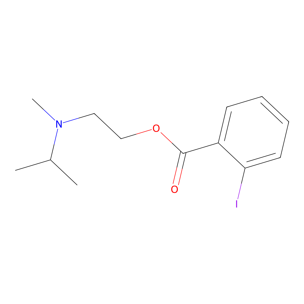 2-[Methyl(propan-2-yl)amino]ethyl 2-iodobenzoate molecular structure, CAS 425655-47-6