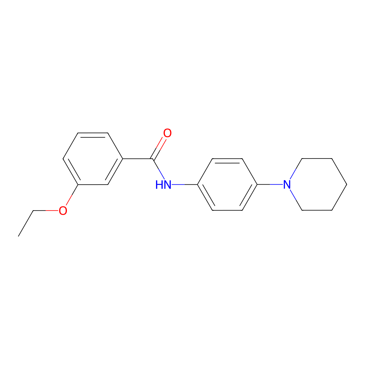 3-ethoxy-N-(4-piperidin-1-ylphenyl)benzamide molecular structure, CAS 425655-56-7