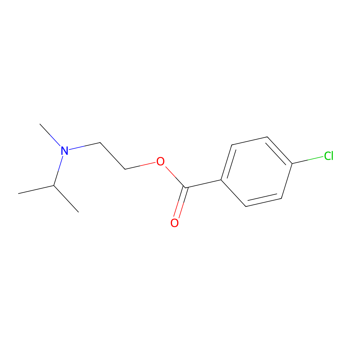 2-[Methyl(propan-2-yl)amino]ethyl 4-chlorobenzoate molecular structure, CAS 425655-86-3