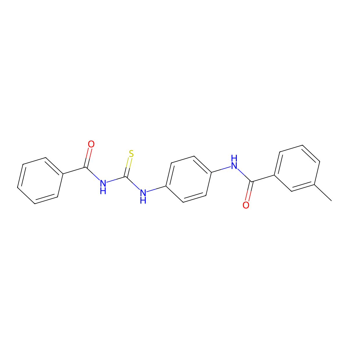 N-[4-(benzoylcarbamothioylamino)phenyl]-3-methylbenzamide molecular structure, CAS 425656-11-7