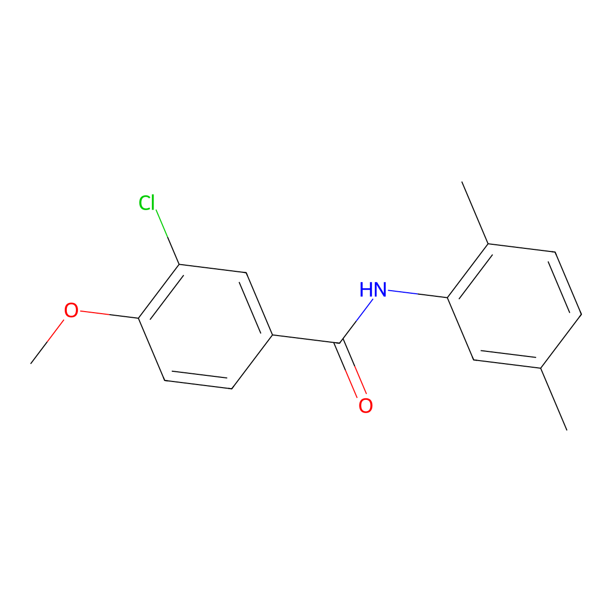 3-Chloro-N-(2,5-dimethylphenyl)-4-methoxybenzamide molecular structure, CAS 425657-36-9