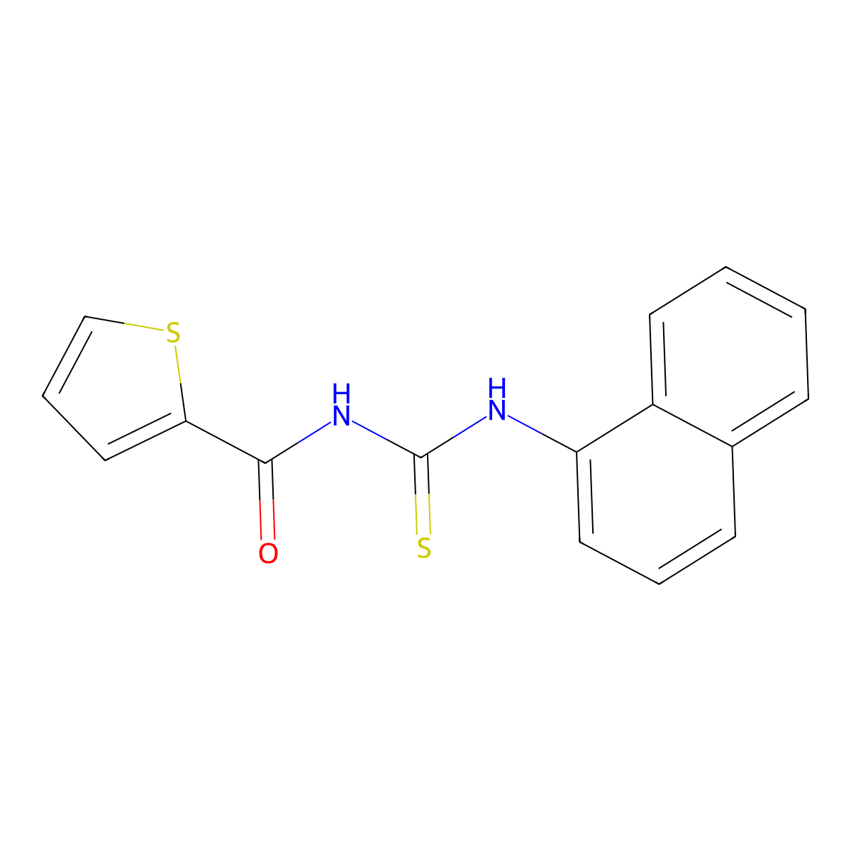 N-(naphthalen-1-ylcarbamothioyl)thiophene-2-carboxamide molecular structure, CAS 425657-64-3
