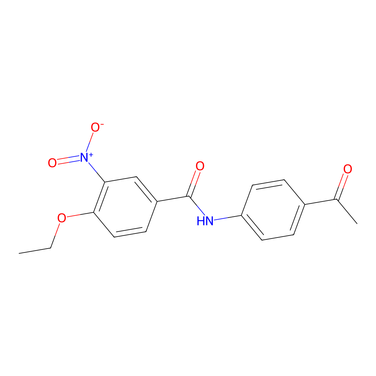 N-(4-acetylphenyl)-4-ethoxy-3-nitrobenzamide molecular structure, CAS 425657-65-4