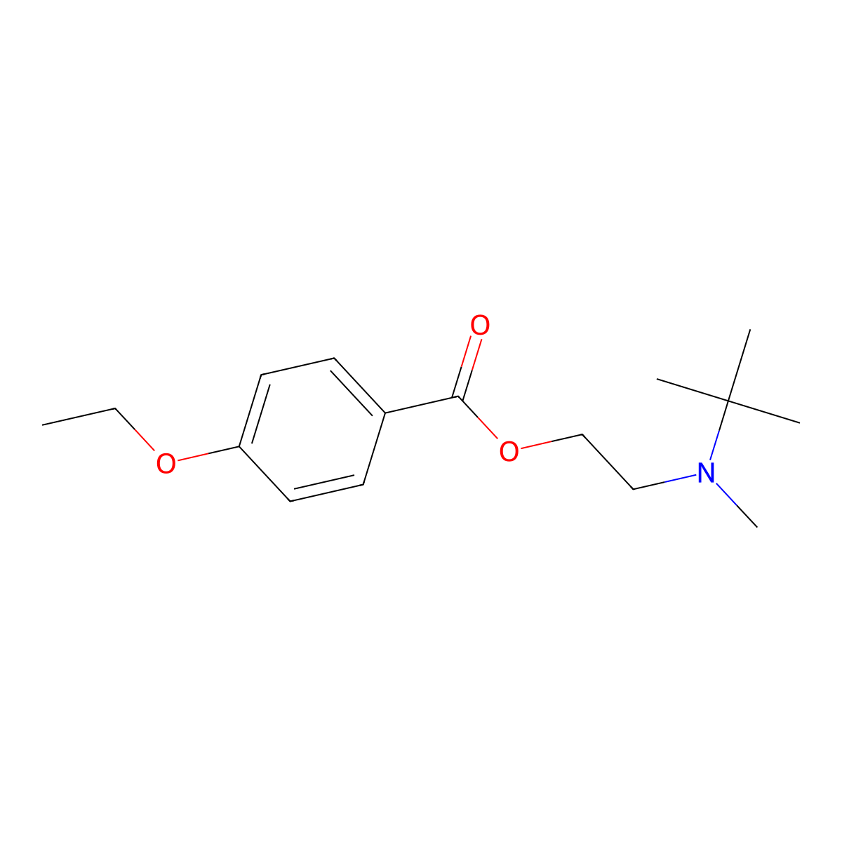 2-[Tert-butyl(methyl)amino]ethyl 4-ethoxybenzoate molecular structure, CAS 425658-16-8