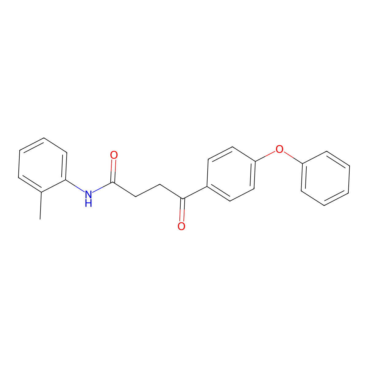 N-(2-methylphenyl)-4-oxo-4-(4-phenoxyphenyl)butanamide molecular structure, CAS 425658-53-3