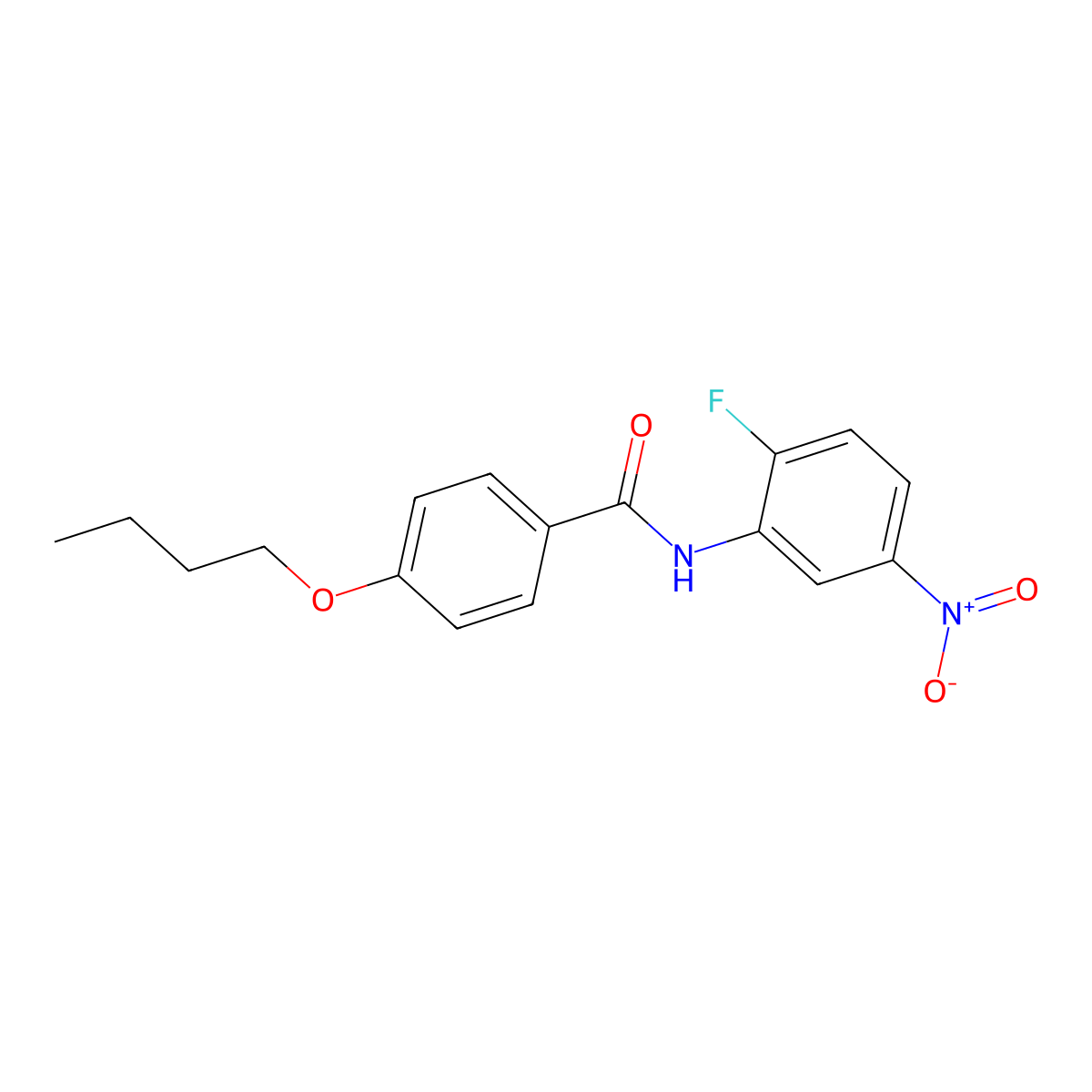 4-butoxy-N-(2-fluoro-5-nitrophenyl)benzamide molecular structure, CAS 425658-86-2