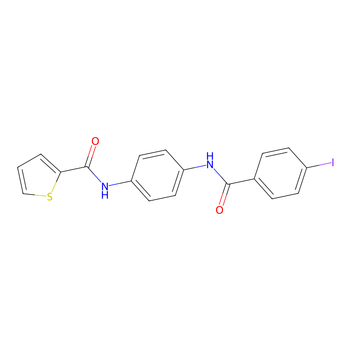 N-[4-[(4-iodobenzoyl)amino]phenyl]thiophene-2-carboxamide molecular structure, CAS 425658-90-8