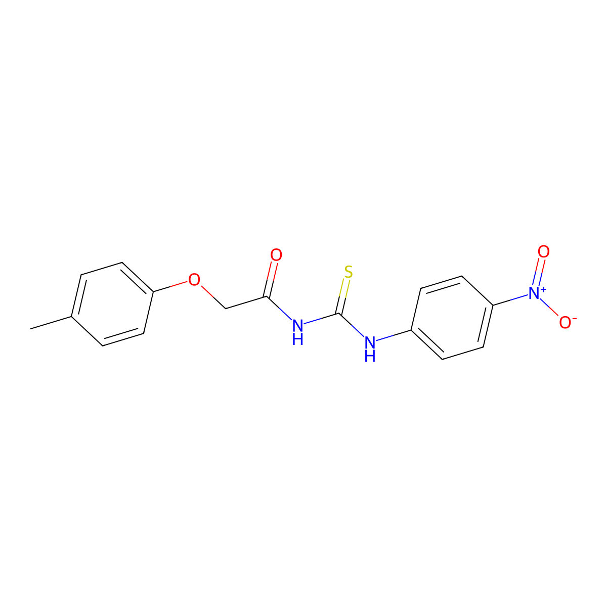 2-(4-methylphenoxy)-N-[(4-nitrophenyl)carbamothioyl]acetamide molecular structure, CAS 425660-04-4