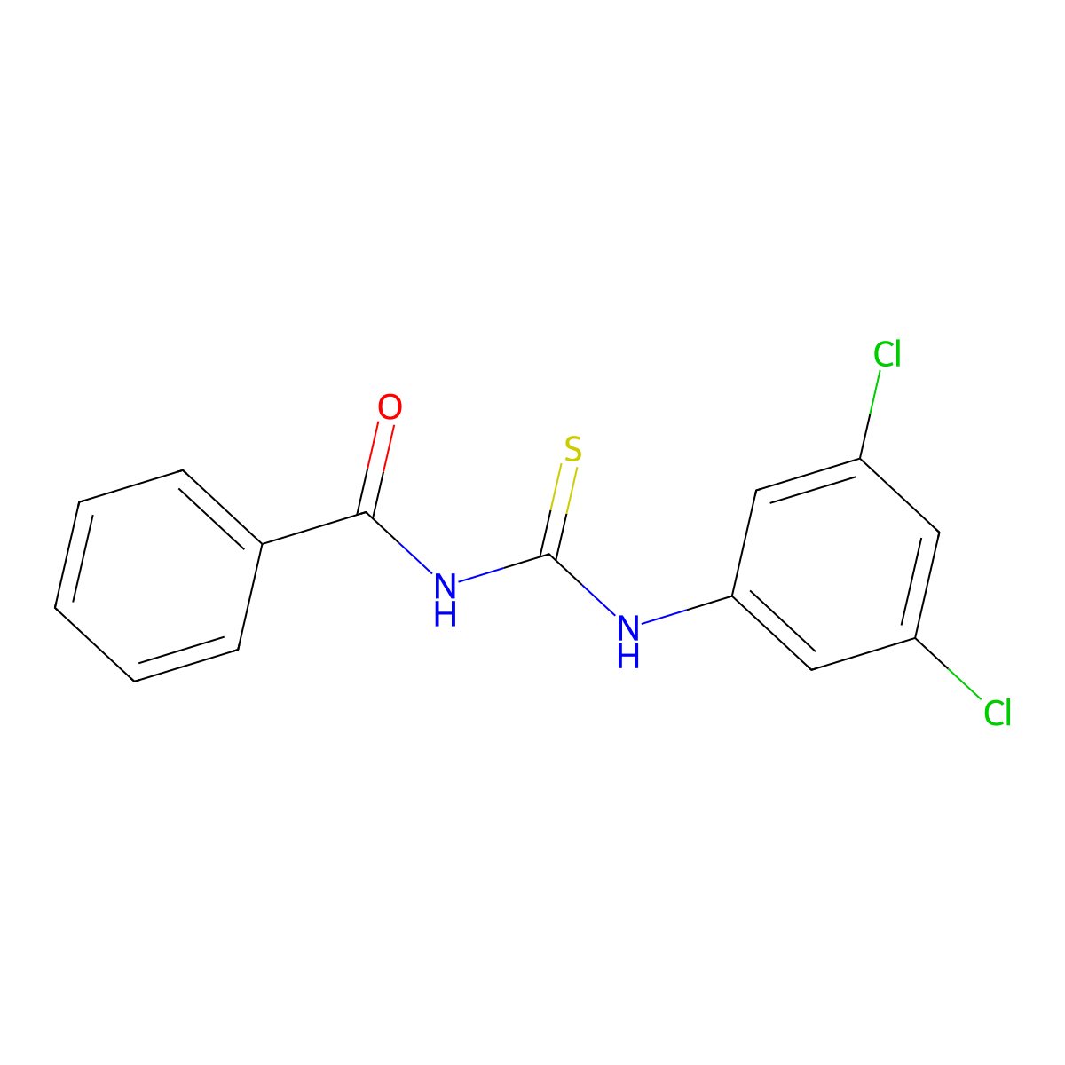 N-[(3,5-dichlorophenyl)carbamothioyl]benzamide molecular structure, CAS 425660-07-7